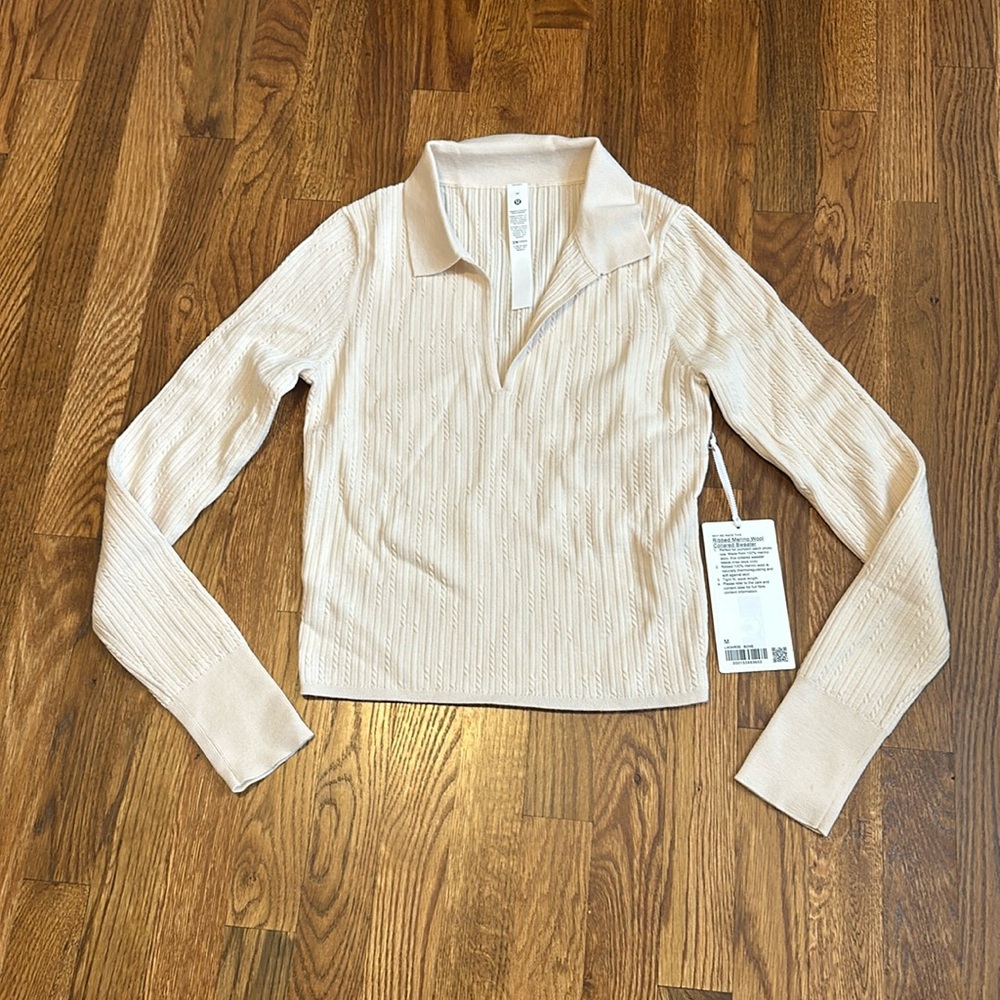 Lululemon Ribbed Merino Wool Collared Sweater